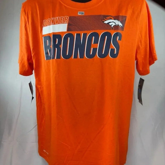 NEW Nike Denver Broncos Sideline Impact Legend Performance T-Shirt Orange Mens L - Picture 6 of 14